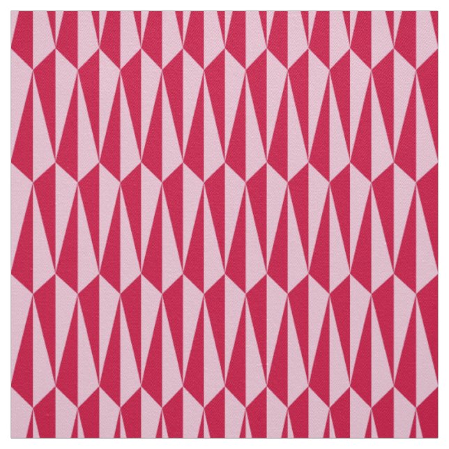 Geometri, fuchsia och rosa i mitten av århundradet tyg (Provkarta)