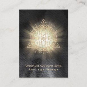*~* Geometri i Helig - Ljusraders gyllene totem Visitkort