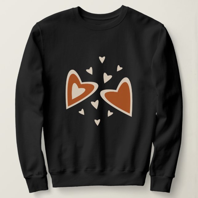 Geometri i Kärlek - kräm på röda valentineser. T Shirt (Design framsida)