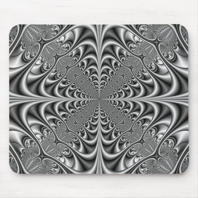 Geometri i Monochrome Mousepad Musmatta (Framsidan)