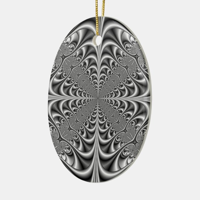 Geometri i monokroma prydnadsföremål julgransprydnad keramik (Vänster)