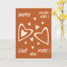 Geometri i Valentineserna Kärlek-Red Ochre-Lycklig Kort