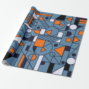 Geometri Minimalistisk teckningsretro poster med s Presentpapper
