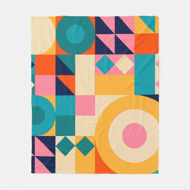 Geometri - minimalistisk: Vintage Illustration Pos Fleecefilt (Framsidan)