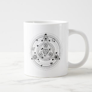 geometri och geometrisk alkemi i Helig Jumbo Mugg