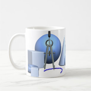 Geometri och geometriska former kaffemugg