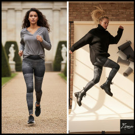 geometri och kontrast. Denna svartvita Leggings