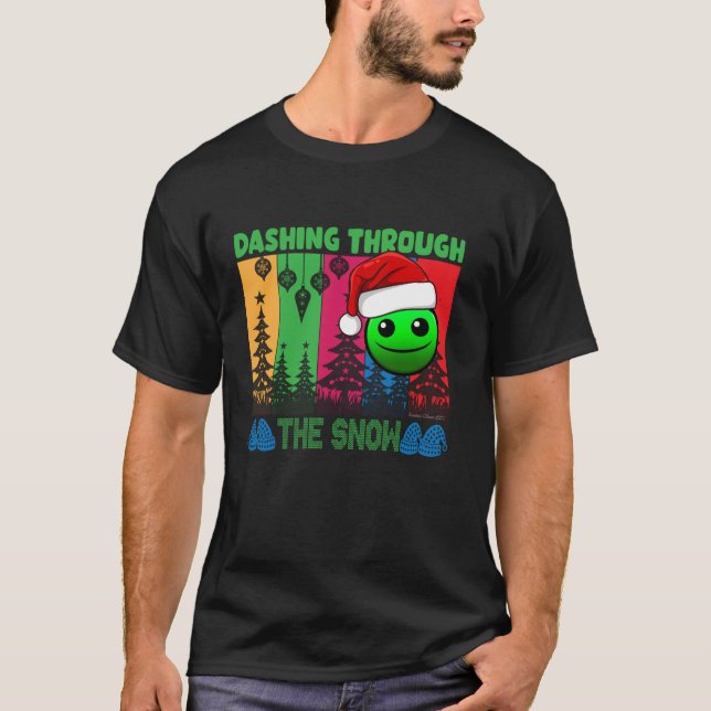 Geometri som går genom Snö-strömsparspel T Shirt (Framsida)