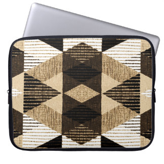 Geometri Upprepa: Texturerad bakgrundsdesign Laptop Fodral