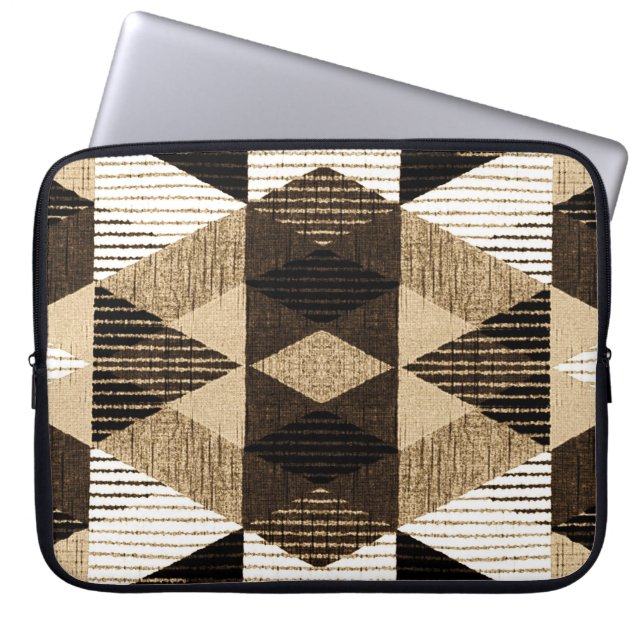 Geometri Upprepa: Texturerad bakgrundsdesign Laptop Fodral (Framsidan)