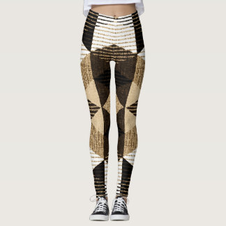 Geometri Upprepa: Texturerad bakgrundsdesign Leggings