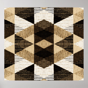 Geometri Upprepa: Texturerad bakgrundsdesign Poster