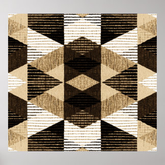 Geometri Upprepa: Texturerad bakgrundsdesign Poster