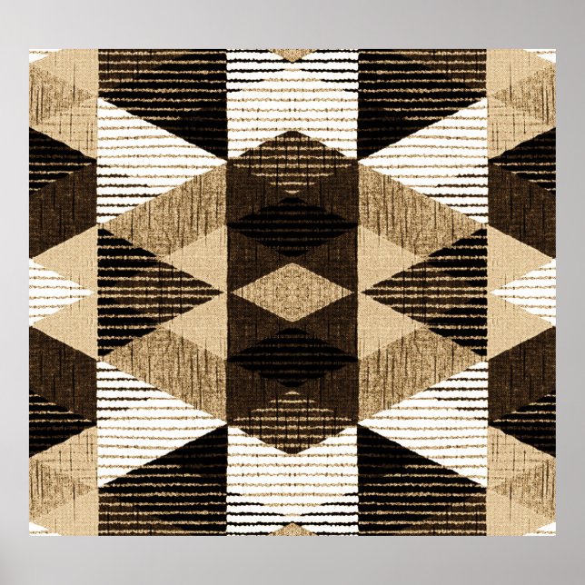 Geometri Upprepa: Texturerad bakgrundsdesign Poster (Framsidan)