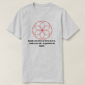 Geometria com frase t shirt