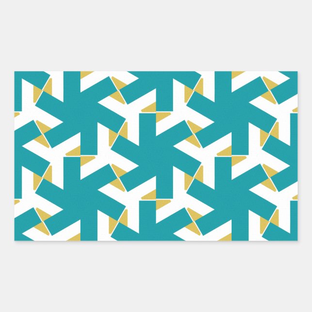 Geometric 230614 (03) rektangulärt klistermärke (Framsida)