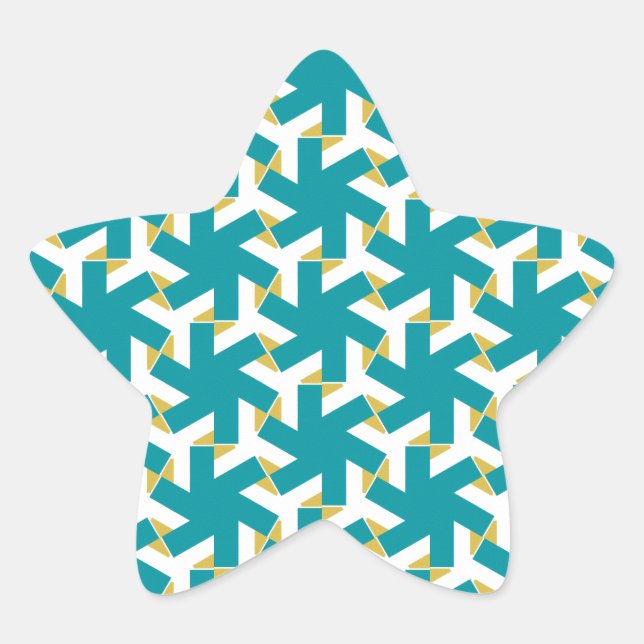 Geometric 230614 (03) stjärnformat klistermärke (Framsida)