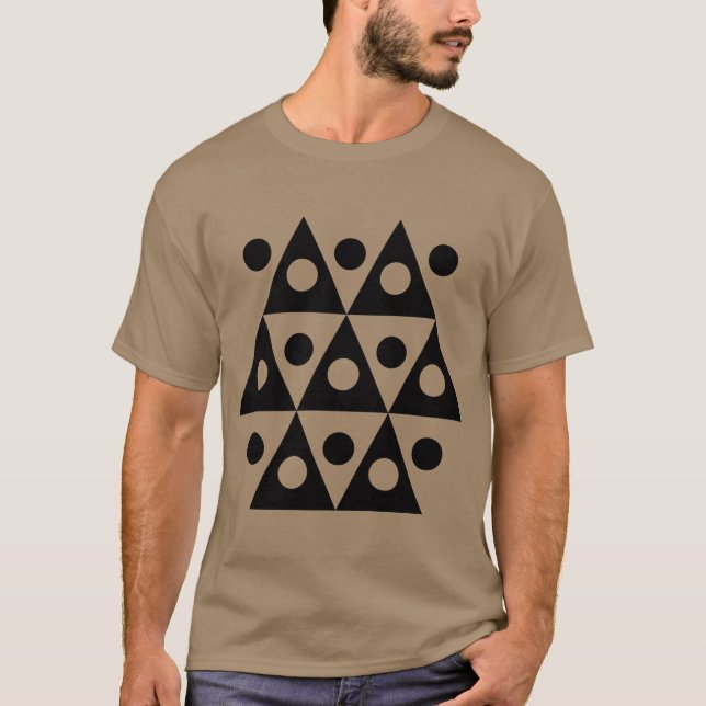 Geometric 260514 - Black Tee Shirt (Framsida)