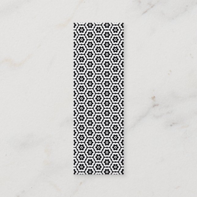 Geometric 280514 (03) - White on Black (Guld) Mini Visitkort (Framsida)