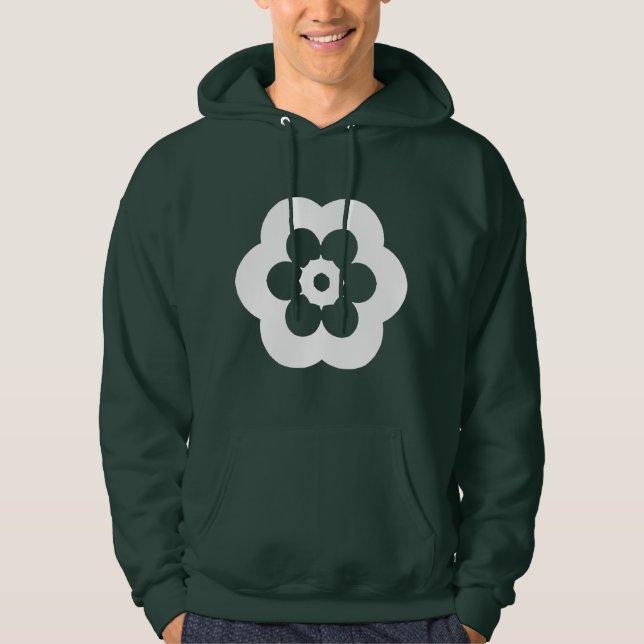 Geometric 290514 (03) - White Hoodie (Framsida)