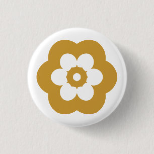 Geometric 290514 (3) - Guld Brown on White Knapp