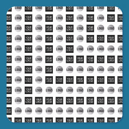 Geometric 2 Logotyp Mönster Design Fyrkantigt Klistermärke