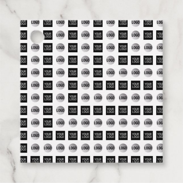 Geometric 2 Logotyp Mönster Design Gåvor Etiketter (Framsida)