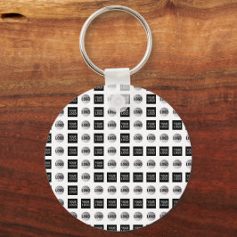 Geometric 2 Logotyp Mönster Design Nyckelring