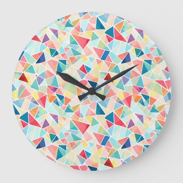 Geometric 2K Mönster par of Flinflip flops Stor Klocka (Framsida)