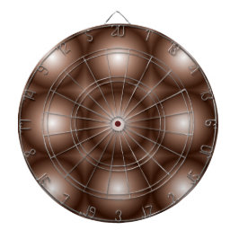 Geometric 3D Circle Mörk Brown Mocha Mousse White Darttavla