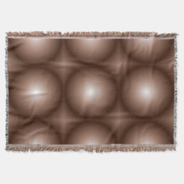 Geometric 3D Circle Mörk Brown Mocha Mousse White Filt