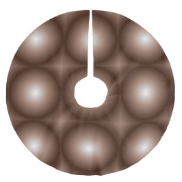 Geometric 3D Circle Mörk Brown Mocha Mousse White Julgransmatta Borstad Polyester