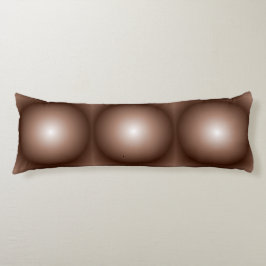 Geometric 3D Circle Mörk Brown Mocha Mousse White Kroppskudde