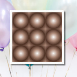 Geometric 3D Circle Mörk Brown Mocha Mousse White Pappersservett