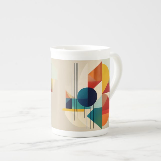 Geometric Abstract Art in Bauhaus Style Benporslin Mugg (Framsida höger)
