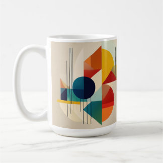 Geometric Abstract Art in Bauhaus Style Kaffemugg