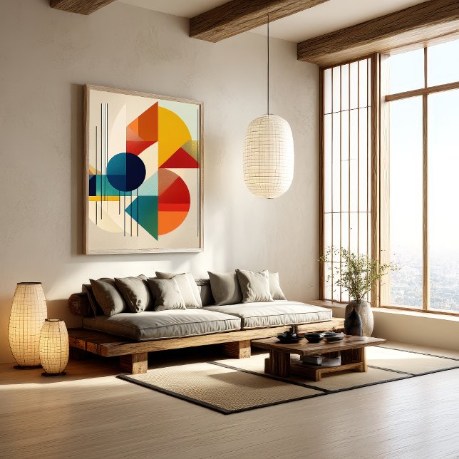 Geometric Abstract Art in Bauhaus Style Poster (Skapare uppladdad)
