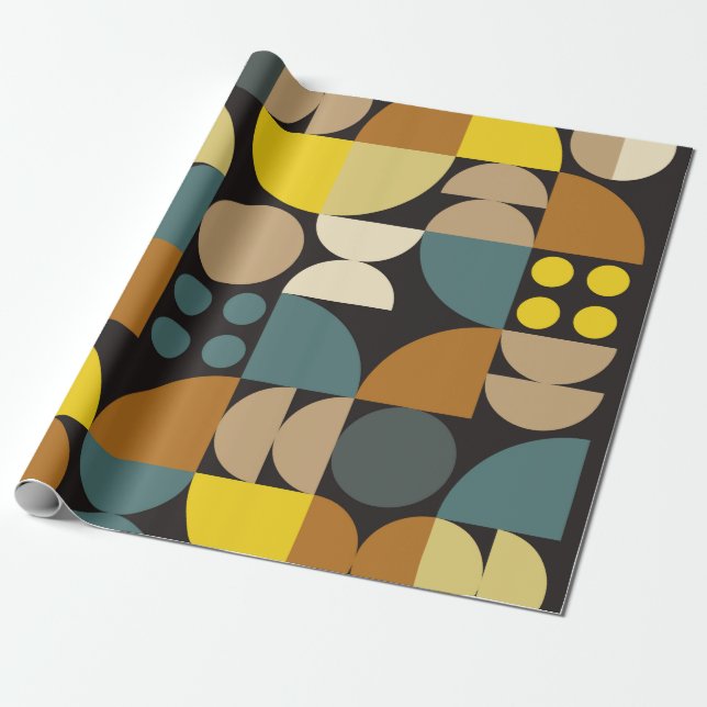Geometric abstract artwork poster with colorful si presentpapper (Utrullad)