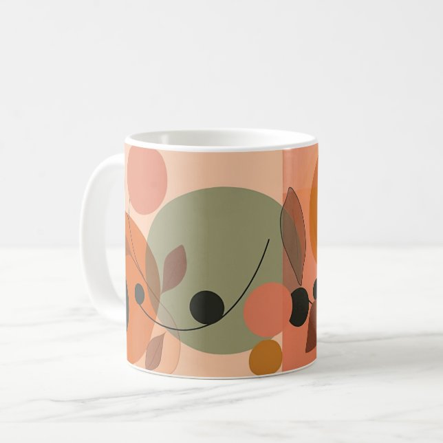 Geometric abstract artwork. retro vintage kaffemugg (Framsida vänster)