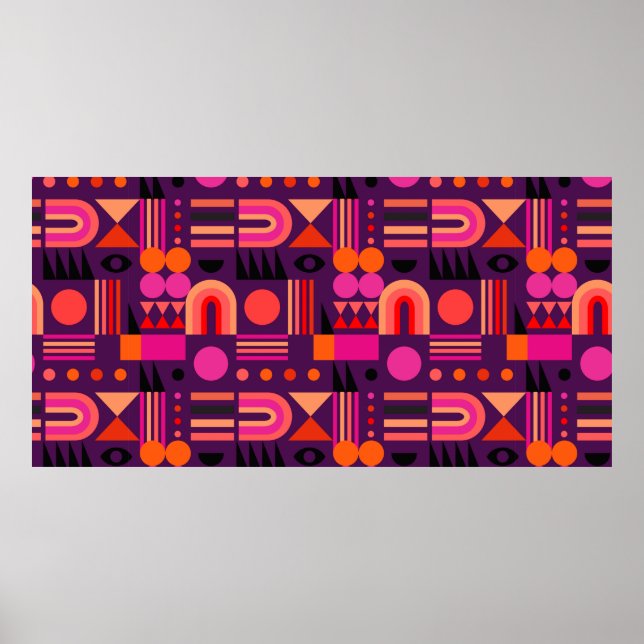 Geometric abstract seamless pattern with shapes of poster (Framsidan)