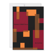 Geometric Abstraction Red Brown Black jul