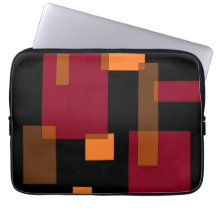 Geometric Abstraction Red Orange Brown Black