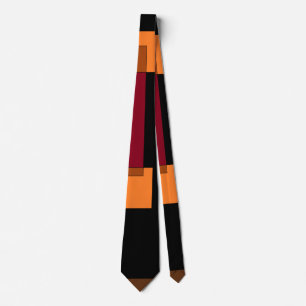 Geometric Abstraction Red Orange Brown Black Slips
