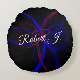 Geometric Abstraction Round Pillow Rund Kudde