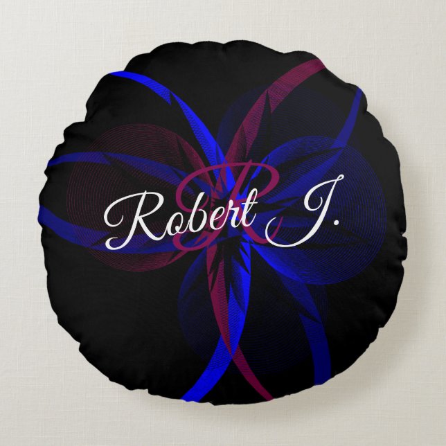 Geometric Abstraction Round Pillow Rund Kudde (Framsidan)