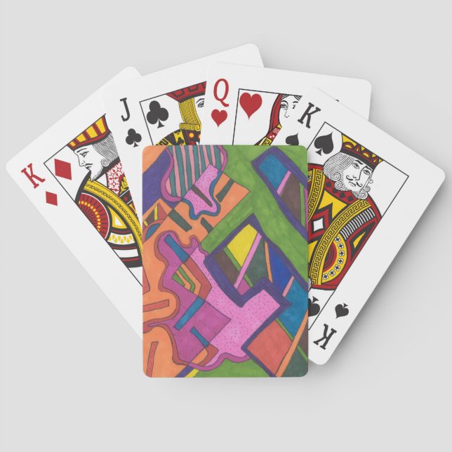 Geometric Abstrakt Art Spel Kort (Baksidan)