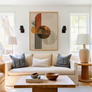 Geometric Abstrakt Boho Poster