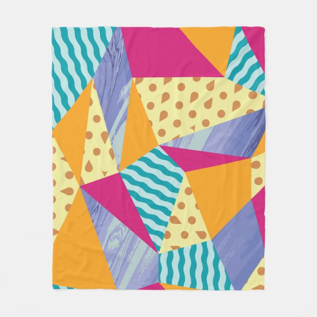 Geometric, abstrakt inslag: dekorativ sömlös fleecefilt (Framsidan)