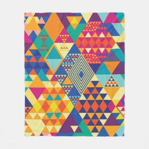 Geometric, abstrakt inslag, vintage mönster. fleecefilt