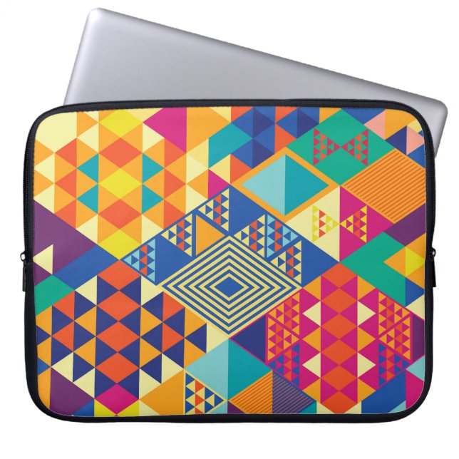 Geometric, abstrakt inslag, vintage mönster. laptop fodral (Framsidan)